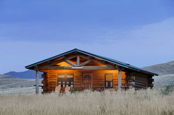 Guest Ranch Wyoming Weddings with rustic cabins